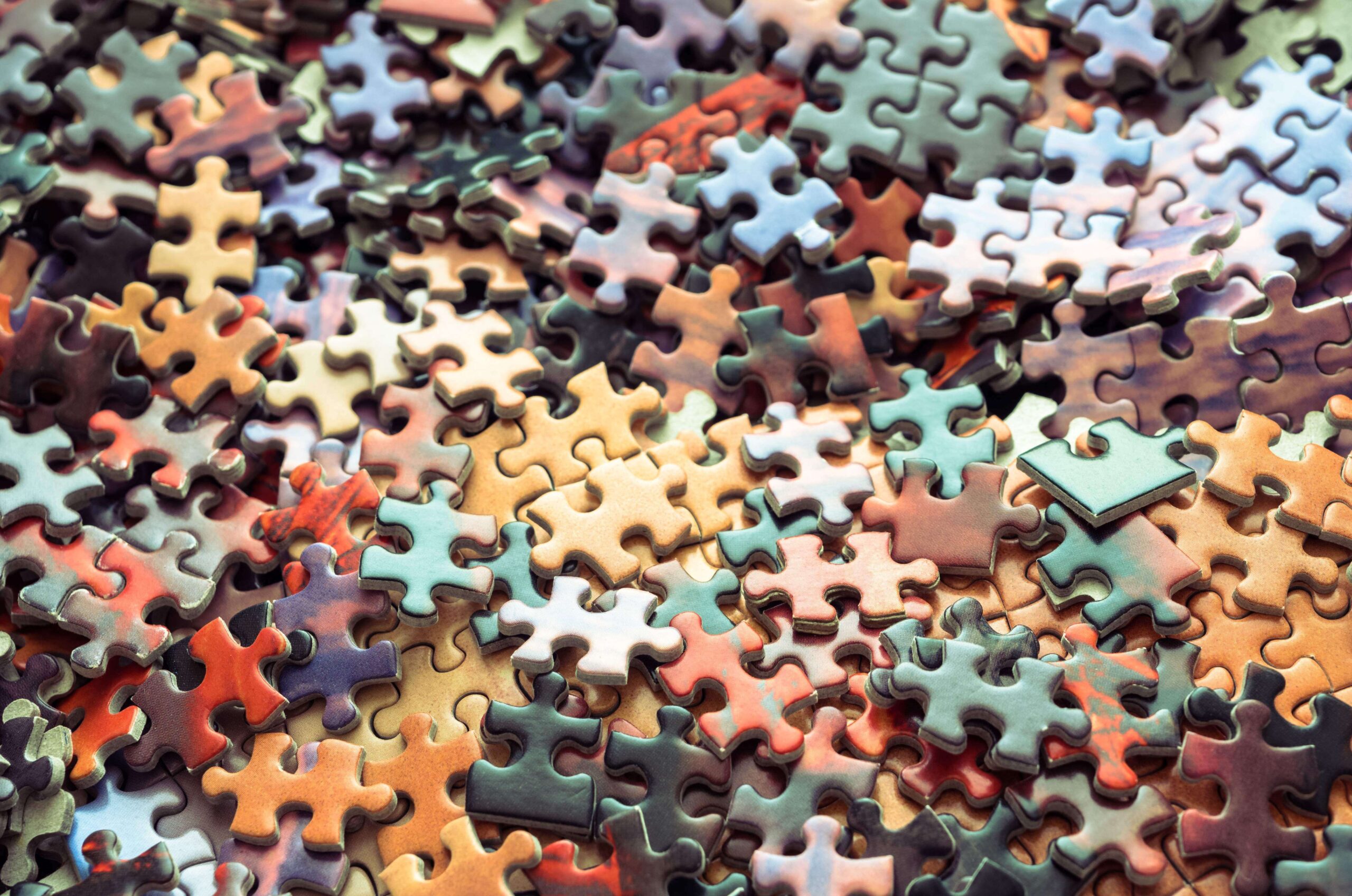 Pieces of a jigsaw puzzle