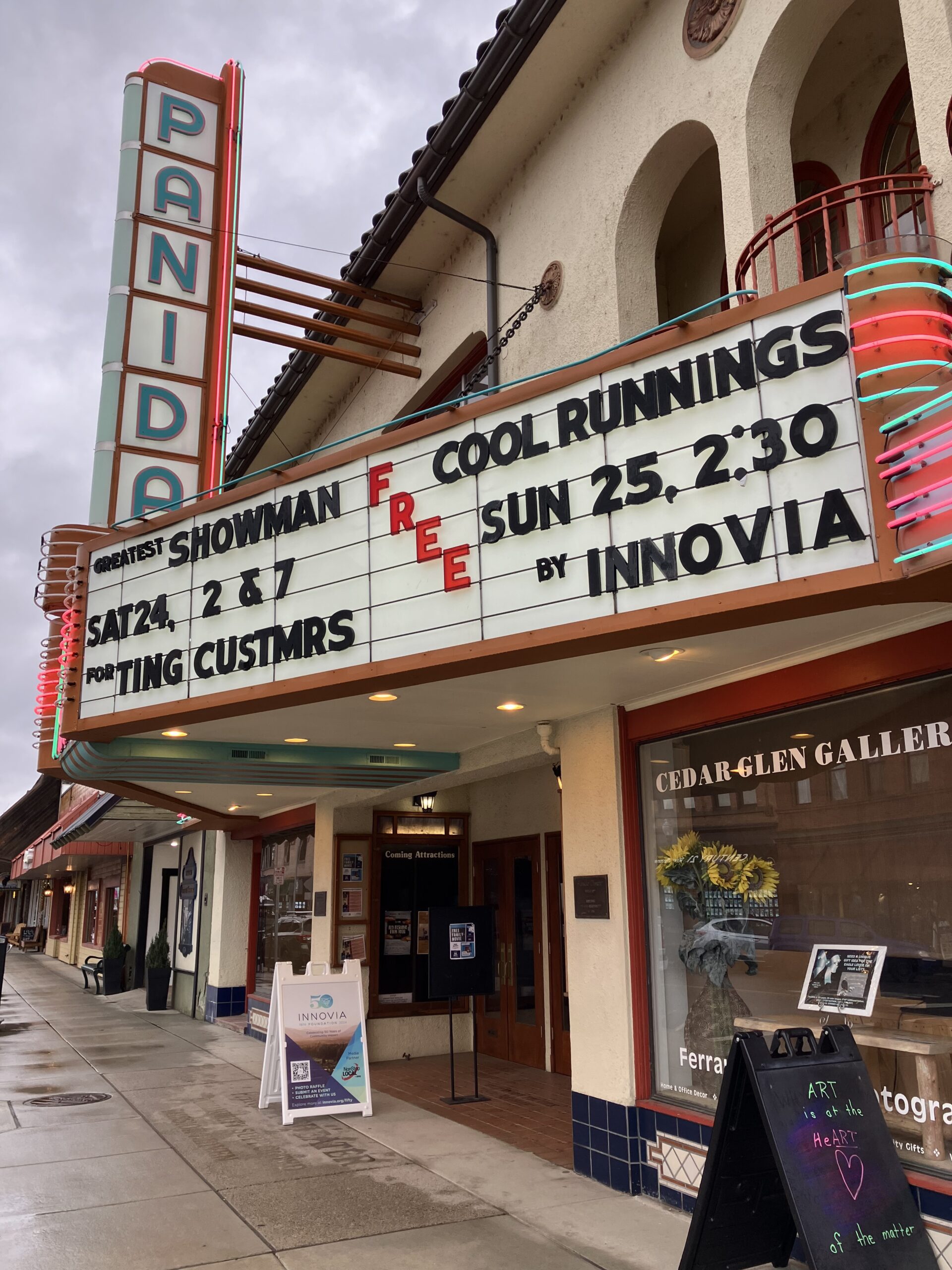 Movie theater marquee