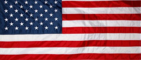 Closeup of new American flag