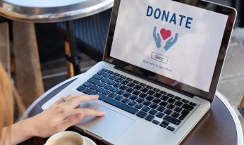 Donate to charity, donation concept. Give help by sending money to non-profit and charity organizations.