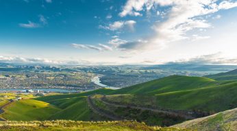 Clarkston Washington and Lewiston Idaho Border Cities. United States.