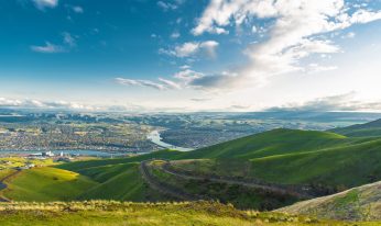 Clarkston Washington and Lewiston Idaho Border Cities. United States.